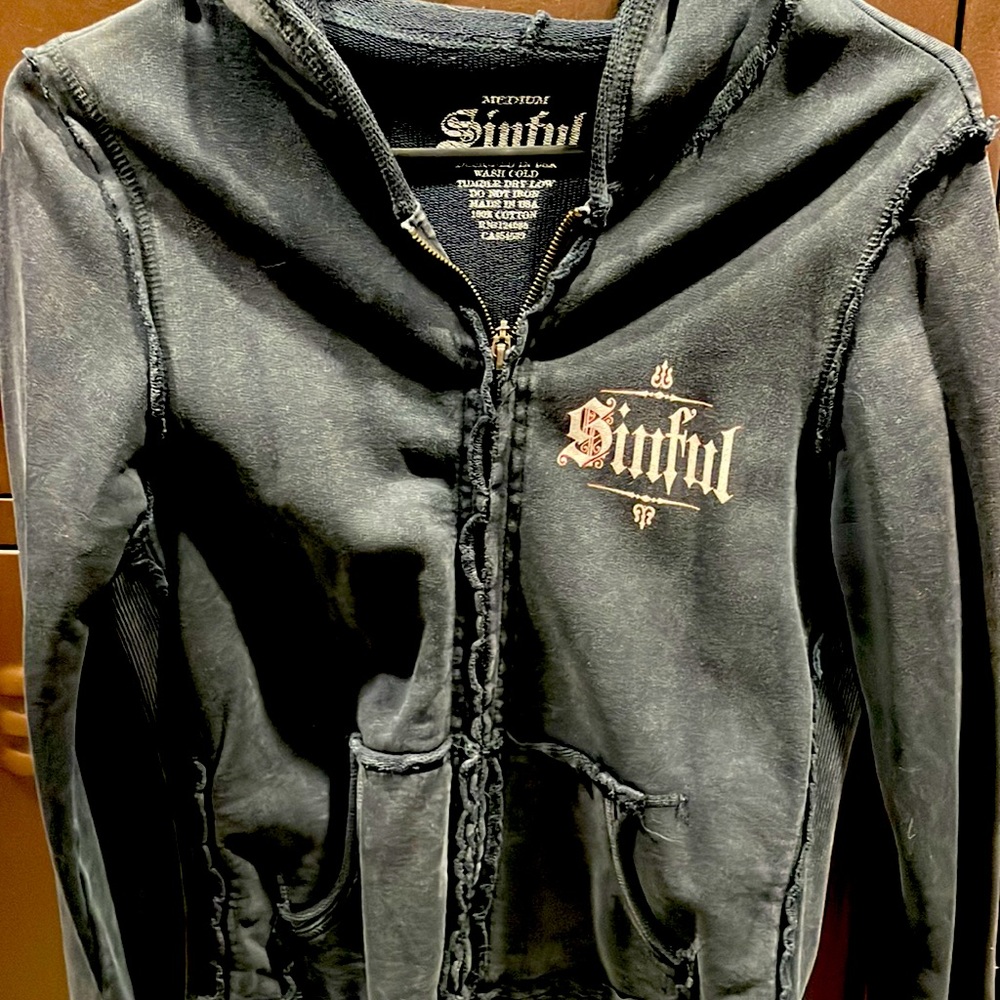 Sinful zip up hoodie